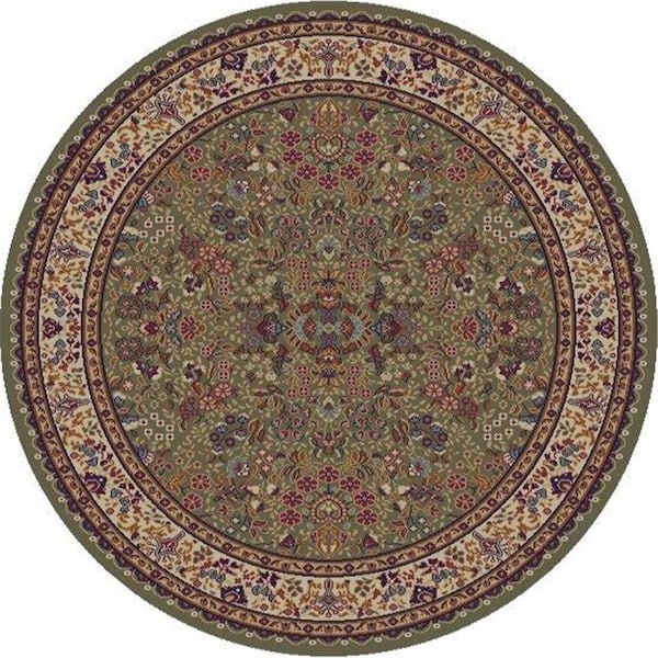 Perfectpillows 9 ft. 3 in. x 12 ft. 6 in. Jewel Sarouk Green PE893513 - main